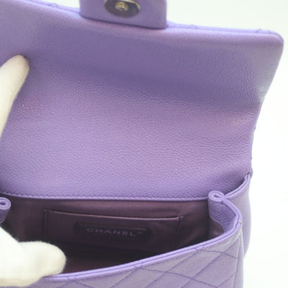 Chanel No 29 As1784 Caviar Purple Mini Mastrasse Mini Flap Shoulder Bag