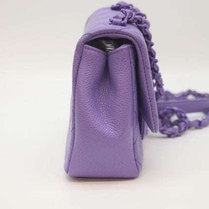 Chanel No 29 As1784 Caviar Purple Mini Mastrasse Mini Flap Shoulder Bag