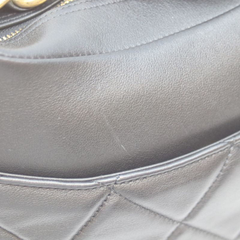 Chanel As3292 Black Ghardware Lambskin Matrasse Hobo One Shoulder