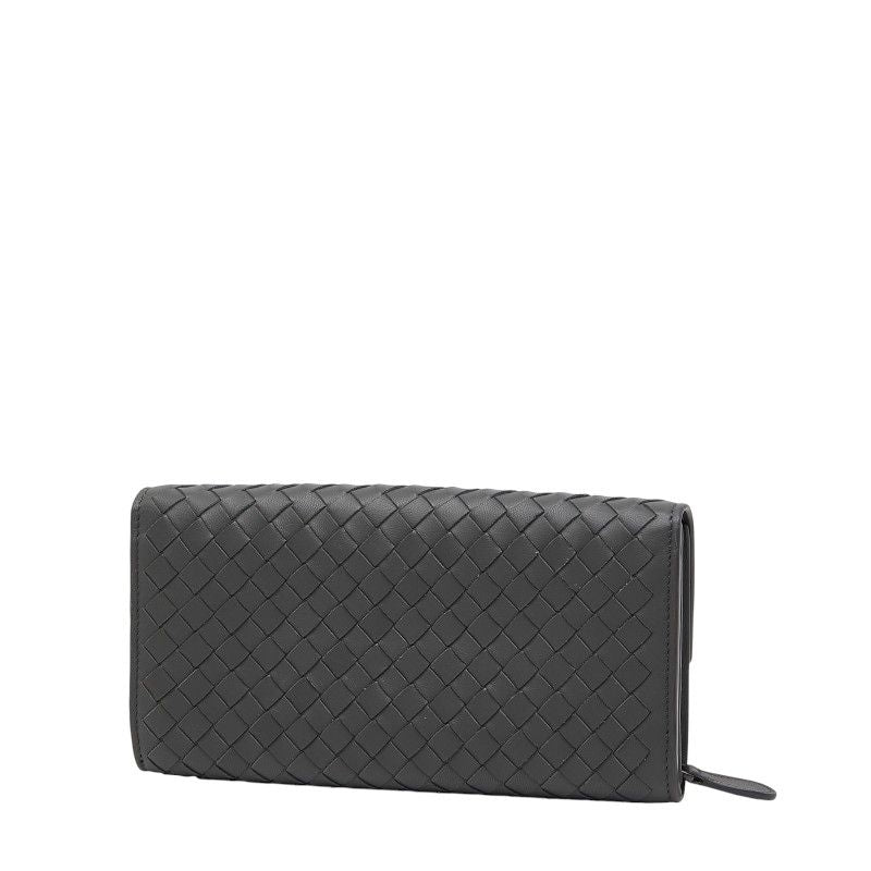 Bottega Veneta Intrecciato Gray Leather Women's Bottega Veneta