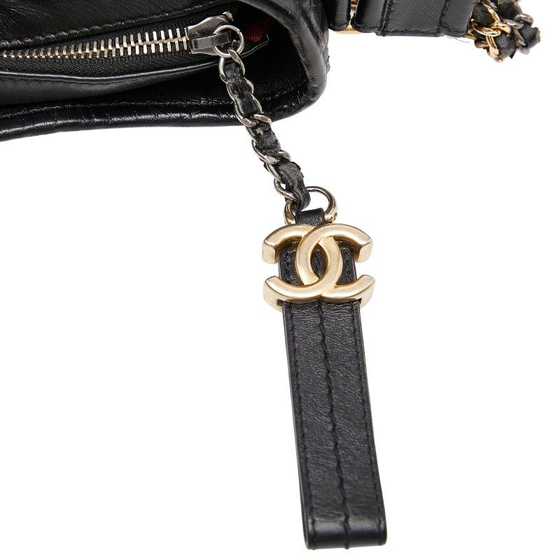 Chanel Gabrielle De Chanel Chain Shoulder Bag Black Leather Women Chanel