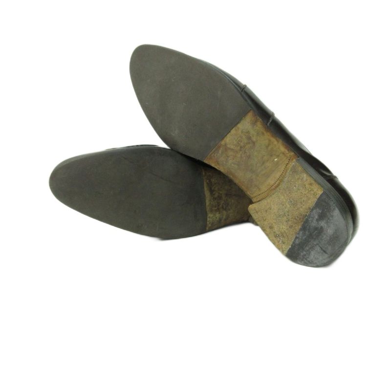 Prada Coin Loafer Shoes Leather Bicolor 9 27.0cm (10.63in) Brown Beige 1120