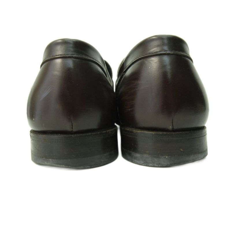 Prada Coin Loafer Shoes Leather Bicolor 9 27.0cm (10.63in) Brown Beige 1120