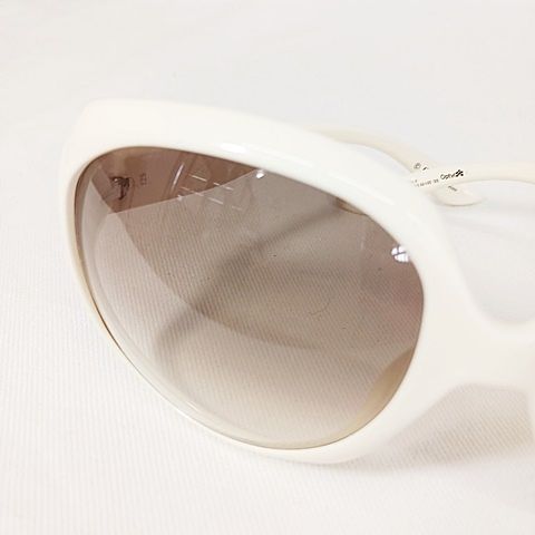 Christian DIOR Glossy1 Sunglasses N5a02 White Brown 62 Mouth 20 125 AA