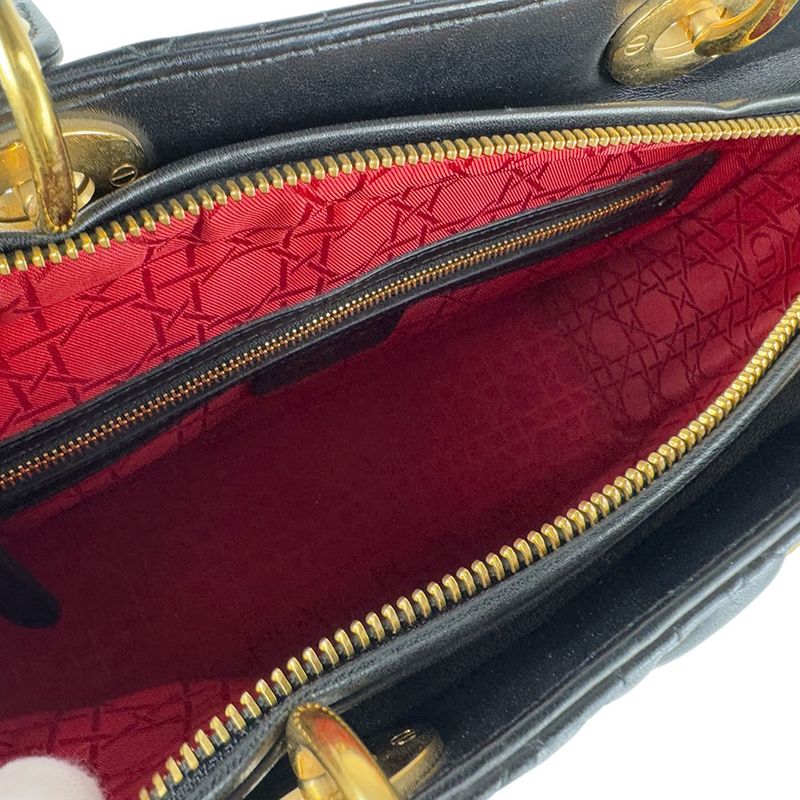 Christian DIOR Shoulder Bag Handbag Lady Dior