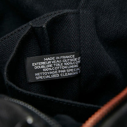 Hermes Caravan Vertical GM Tote Bag Shoulder Bag 2WAY Black Voderma Canvas