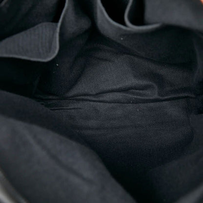 Hermes Caravan Vertical GM Tote Bag Shoulder Bag 2WAY Black Voderma Canvas