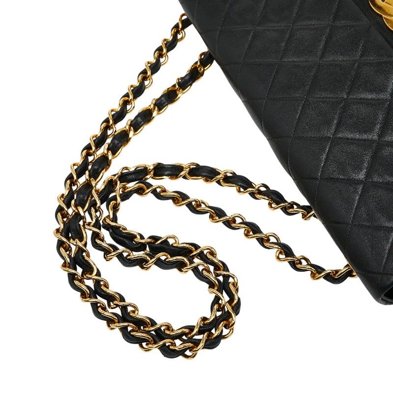 Chanel Matelasse Coco Mark Chain Shoulder Bag Black Lambskin Ladies Chanel