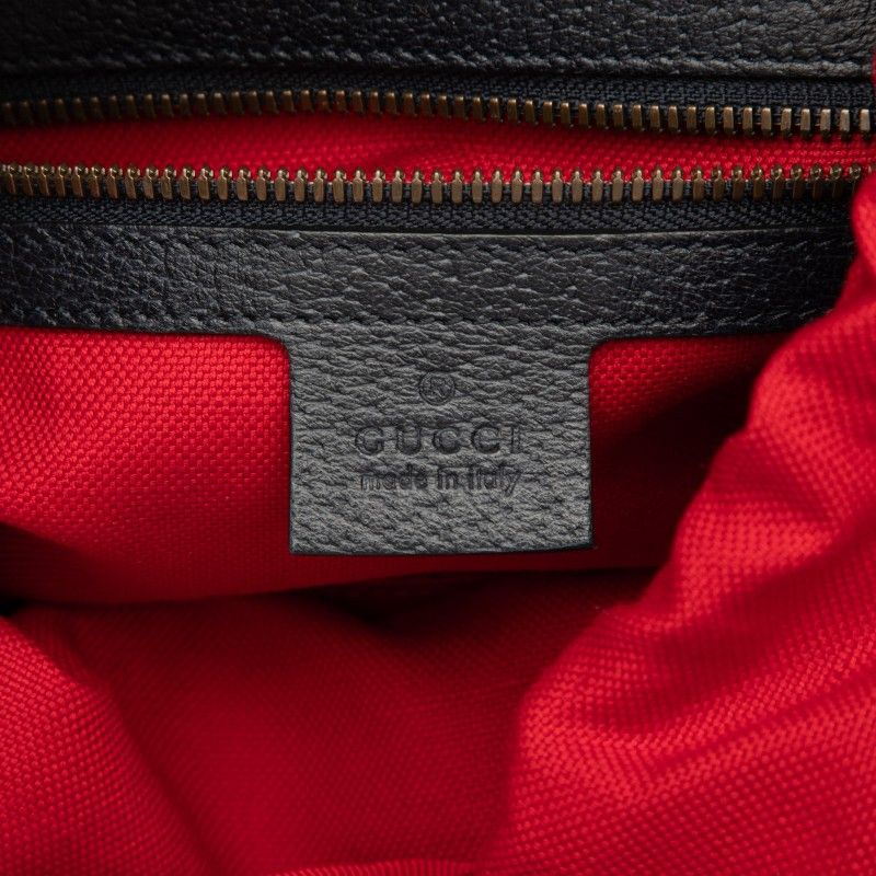 Gucci GG Wool Backpack 598184 Navy Red Wool Leather Women's Gucci