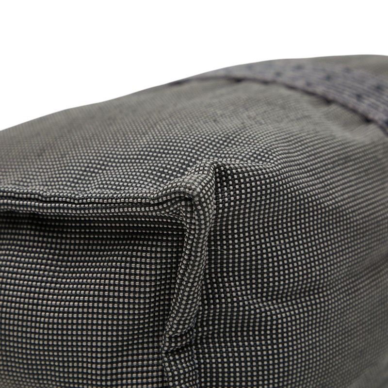 Hermes Her Line Clutch Bag Second Bag Grey Black Canvas Women Hermes