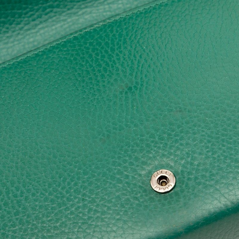 Gucci Duonisos Chain Shoulder Bag Wallet Bag 401231 Green Leather Women's Gucci