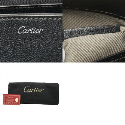 Cartier C De Cartier Handbag Shoulder Bag 2WAY Black Leather Ladies Cartier