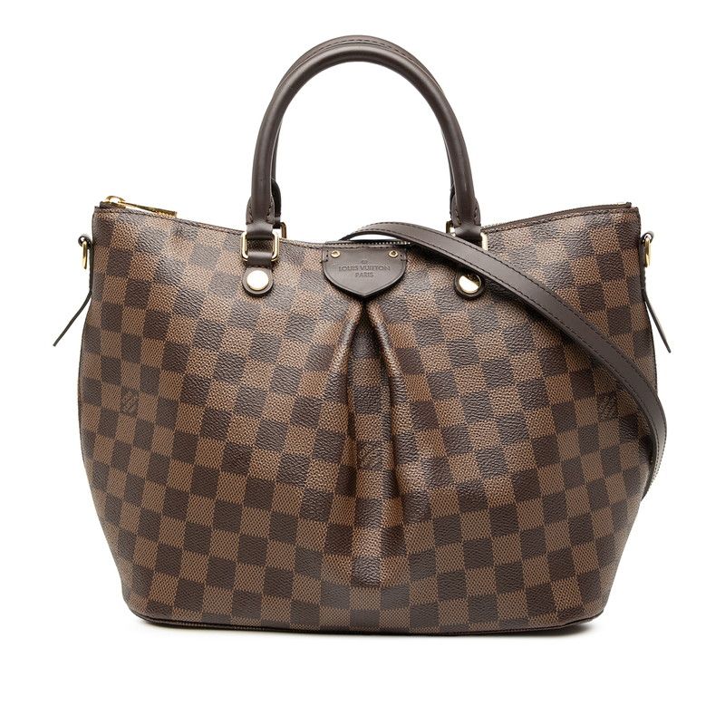 Louis Vuitton Damier Sienna MM Handbag Shoulder Bag 2WAY N41546 Ebène Brown PVC