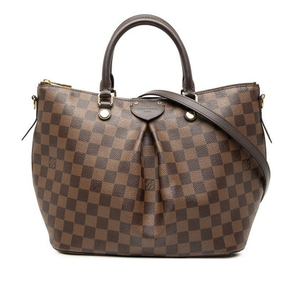Louis Vuitton Damier Sienna MM Handbag Shoulder Bag 2WAY N41546 Ebène Brown PVC