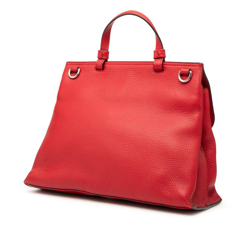 Gucci Bamboo Daily Handbag Shoulder Bag 2WAY 392013 Red Leather Ladies Gucci