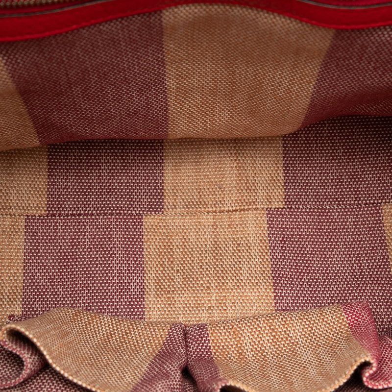 Gucci Bamboo Daily Handbag Shoulder Bag 2WAY 392013 Red Leather Ladies Gucci