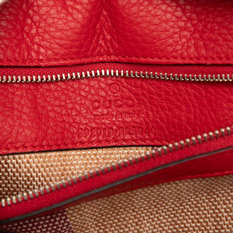 Gucci Bamboo Daily Handbag Shoulder Bag 2WAY 392013 Red Leather Ladies Gucci