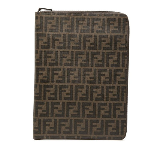Fendi Zucca Brown PVC Leather Women's Fendi
