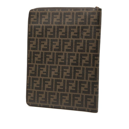 Fendi Zucca Brown PVC Leather Women's Fendi