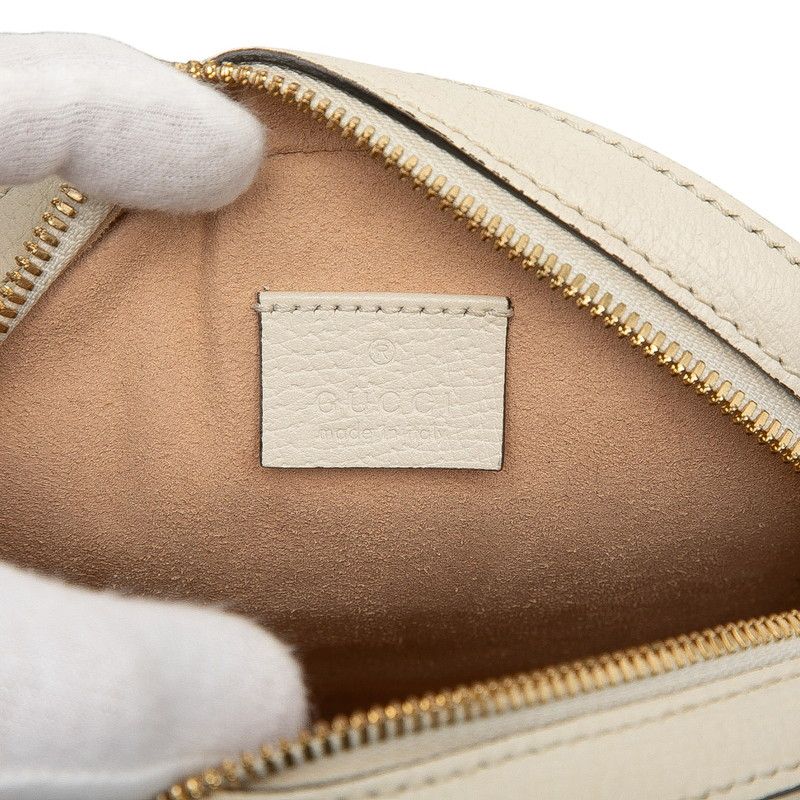 Gucci Ophidia Crossbody Chain Shoulder Bag 550618 White Leather Women's Gucci