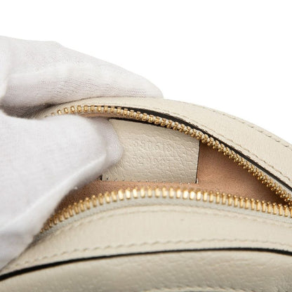 Gucci Ophidia Crossbody Chain Shoulder Bag 550618 White Leather Women's Gucci
