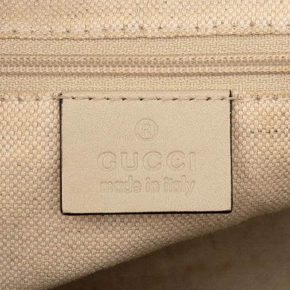Gucci GG Canvas Handbag Shoulder Bag 2WAY 247902 Beige White Canvas Leather