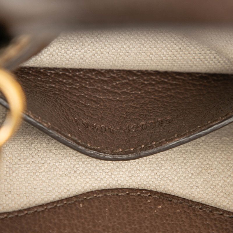 Gucci Jumbo GG Mini Tote Shoulder Bag 2WAY 699406 Beige Brown Canvas Leather