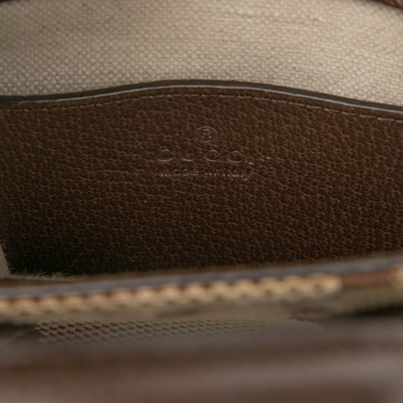 Gucci Jumbo GG Mini Tote Shoulder Bag 2WAY 699406 Beige Brown Canvas Leather