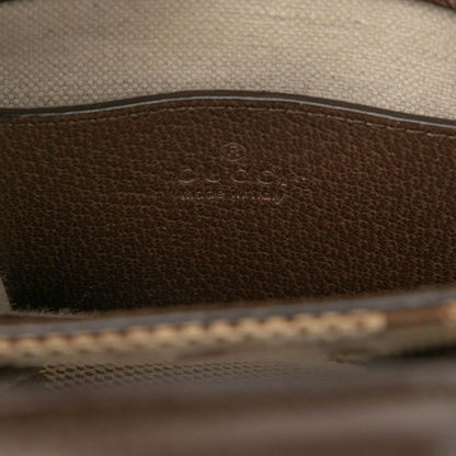 Gucci Jumbo GG Mini Tote Shoulder Bag 2WAY 699406 Beige Brown Canvas Leather