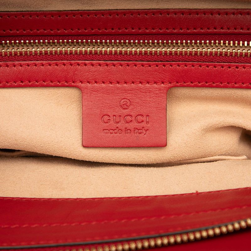 Guccissima Chain Tote Bag 453773 Red Leather Women's Gucci