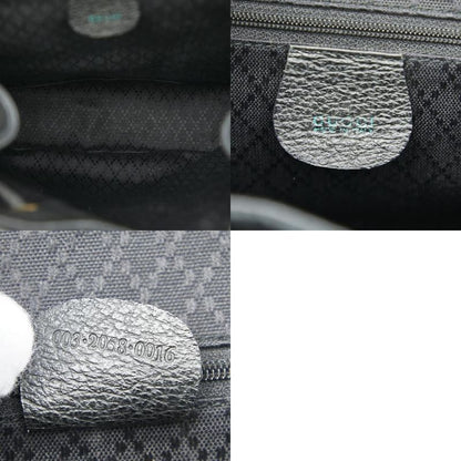 Gucci Bamboo Backpack 003 2058 0016 Black Suede Leather Women's Gucci