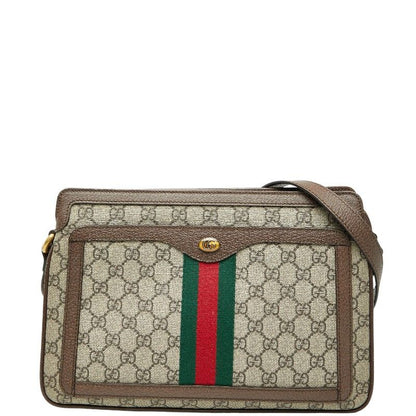 Gucci GG Supreme Sherry Line Crossbody Shoulder Bag 523534 Beige Multicolor PVC