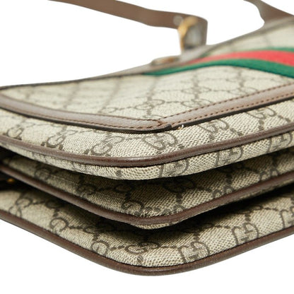 Gucci GG Supreme Sherry Line Crossbody Shoulder Bag 523534 Beige Multicolor PVC