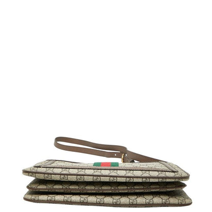 Gucci GG Supreme Sherry Line Crossbody Shoulder Bag 523534 Beige Multicolor PVC