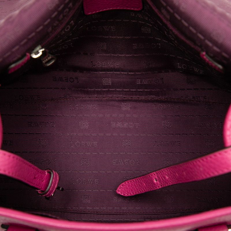 Loewe Anagram Alamo 28 Handbag Shoulder Bag 2WAY Pink Leather Women Loewe