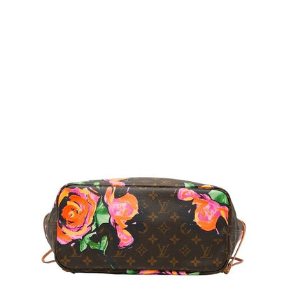 Louis Vuitton Monogram Rose Neverfull MM Tote Handbag M48613 Brown Multicolor