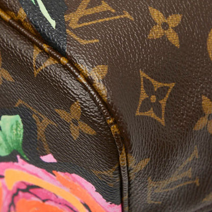 Louis Vuitton Monogram Rose Neverfull MM Tote Handbag M48613 Brown Multicolor