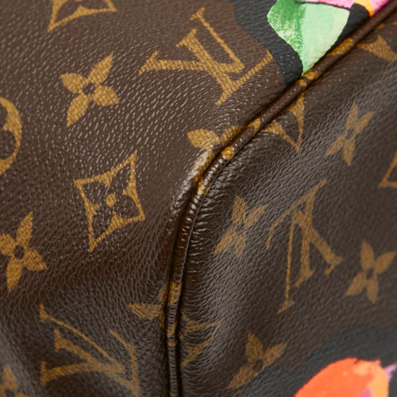 Louis Vuitton Monogram Rose Neverfull MM Tote Handbag M48613 Brown Multicolor