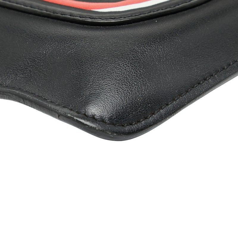 Fendi Monster Bug's Eye Clutch Bag Second Bag Pouch 7n0078 Black Leather Women