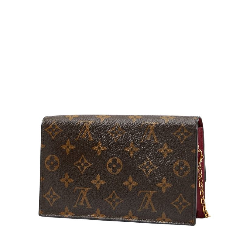 Louis Vuitton Monogram Portefeuille Fleur Chain Wallet Shoulder Bag M67404