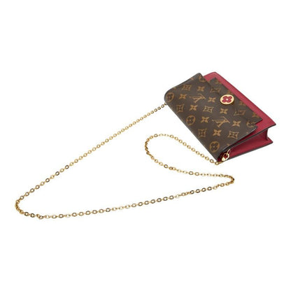 Louis Vuitton Monogram Portefeuille Fleur Chain Wallet Shoulder Bag M67404