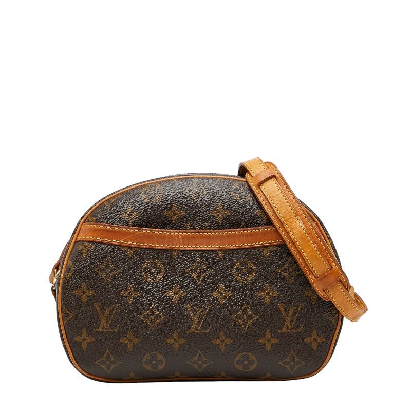 Louis Vuitton Monogram Blois Crossbody Shoulder Bag M51221 Brown PVC Leather