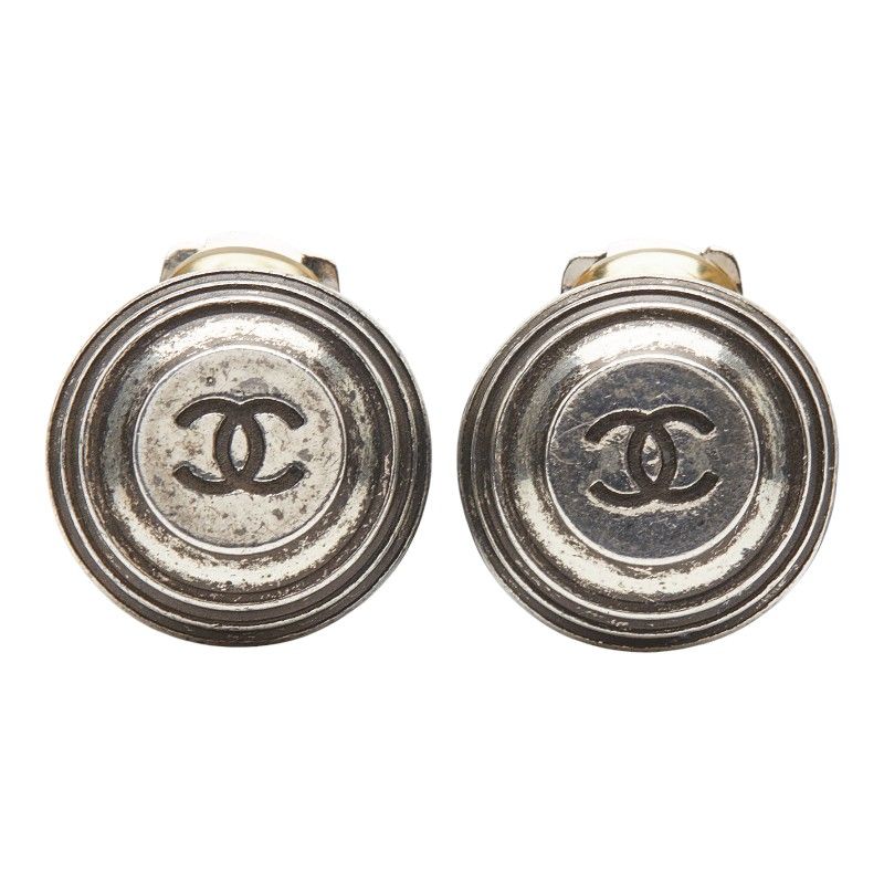 Chanel Coco Mark Silver Metal Ladies Chanel