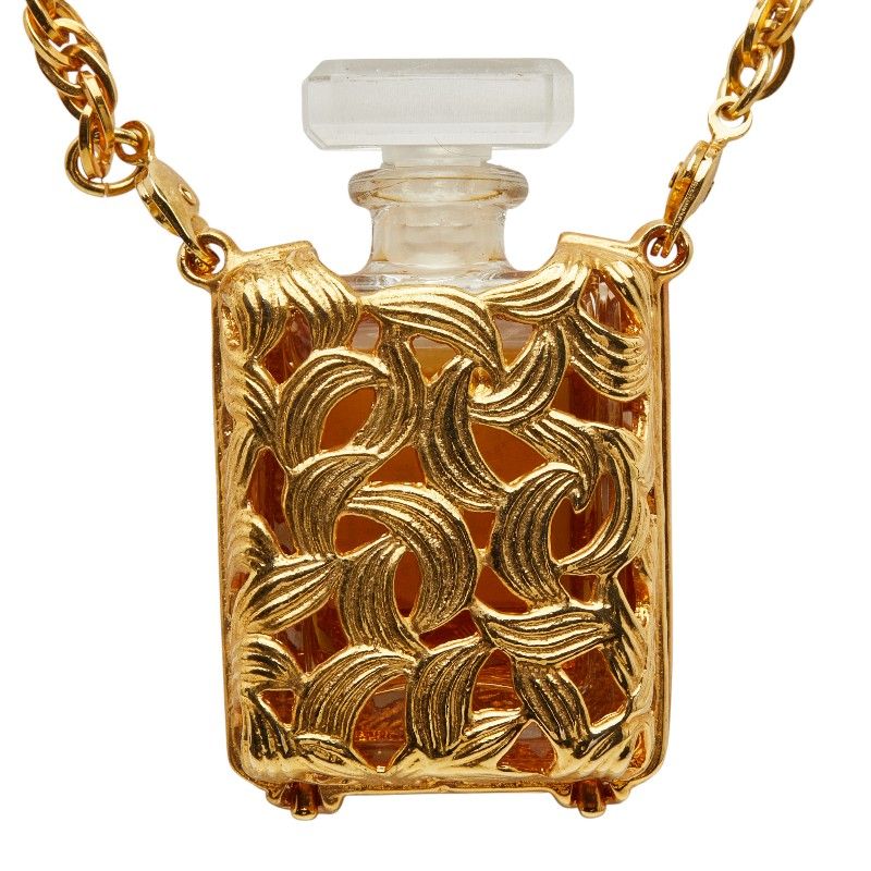 Chanel Vintage Parfum No5 Bottle (opened) Perfume Case Necklace Fragrance Case