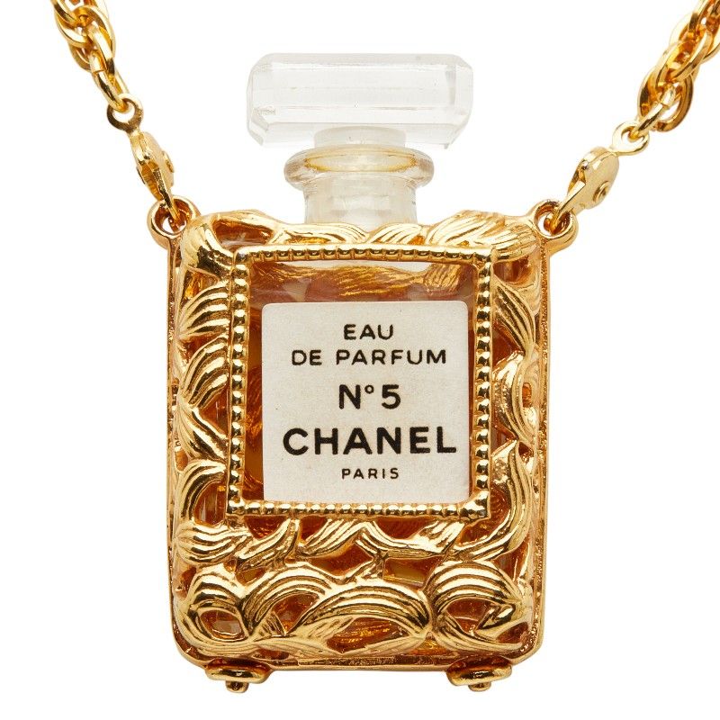 Chanel Vintage Parfum No5 Bottle (opened) Perfume Case Necklace Fragrance Case