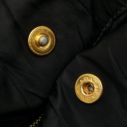 Prada Triangle Logo Plate Handbag Shoulder Bag 2WAY Bn1596 Black Nylon Enamel