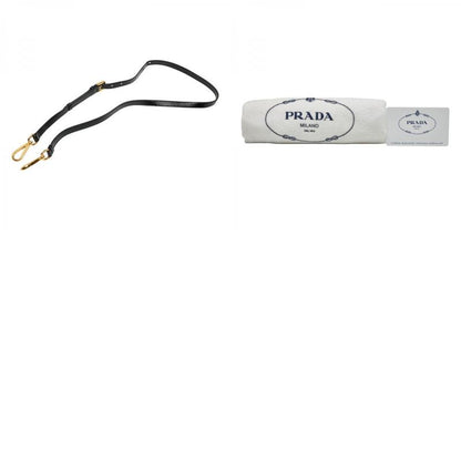 Prada Triangle Logo Plate Handbag Shoulder Bag 2WAY Bn1596 Black Nylon Enamel