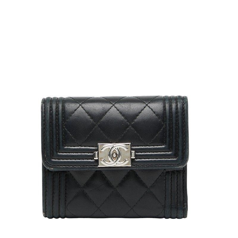 Chanel Coco Marc Boy Chanel Black Lambskin Women's Chanel