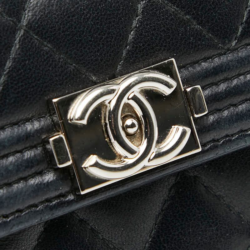 Chanel Coco Marc Boy Chanel Black Lambskin Women's Chanel