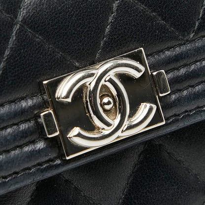 Chanel Coco Marc Boy Chanel Black Lambskin Women's Chanel